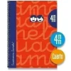 LAMELA CUADERNO TAPA EXTRADURA 4º CUARTILLA A5 ROJO 80 HOJAS 5MM CUADROVIA TAPA FORRADA 7CTE004R