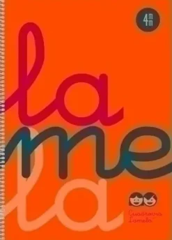 LAMELA CUADERNO TAPA PLASTICO FOLIO NARANJA 80 HOJAS 4MM CUADROVIA POLIPROPILENO 7FTP004N