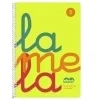 LAMELA CUADERNO TAPA PLASTICO 4º CUARTILLA A5 AMARILLO 80 HOJAS 3MM CUADROVIA POLIPROPILENO 7CTP003A