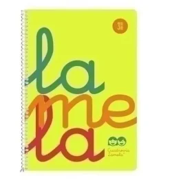 LAMELA CUADERNO TAPA PLASTICO 4º CUARTILLA A5 AMARILLO 80 HOJAS 3MM CUADROVIA POLIPROPILENO 7CTP003A