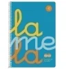 LAMELA CUADERNO TAPA PLASTICO 4º CUARTILLA A5 AZUL 80 HOJAS 4MM CUADROVIA POLIPROPILENO 7CTP004B