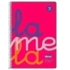LAMELA CUADERNO TAPA PLASTICO 4º CUARTILLA A5 ROSA 80 HOJAS 3MM CUADROVIA POLIPROPILENO 7CTP003R