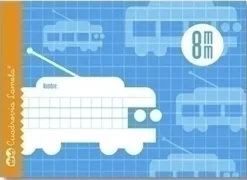 LAMELA LIBRETA GRAPADA CUADROVIA 8MM 16 HOJAS 05008 APAISADA