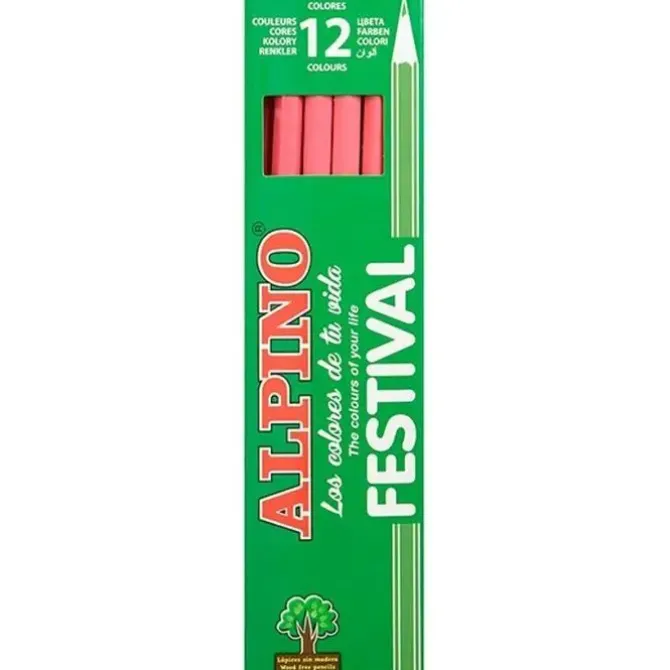 LAPICES ALPINO UNICOLOR 12 UD ROSA 649441