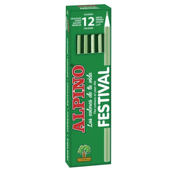 LAPICES ALPINO UNICOLOR 12 UD VERD.CL 649442