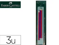 LAPICES BICOLOR FINO FABER CASTELL 2160-RB HEXAGONAL ROJO/AZUL BLISTER DE 3 UNIDADES