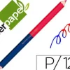 LAPICES BICOLOR LIDERPAPEL ROJO-AZUL JUMBO