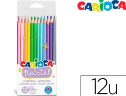 LAPICES CARIOCA PASTEL BLISTER DE 12 COLORES SURTIDOS