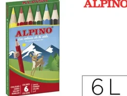 LAPICES DE COLORES ALPINO 651 CAJA DE 6 COLORES CORTOS