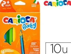LAPICES DE COLORES CARIOCA BABY 2 AÑOS CAJA DE 10 COLORES SURTIDOS