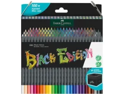 LAPICES DE COLORES FABER CASTELL EDICION BLACK SOPORTE DE 100 UNIDADES COLORES SURTIDOS