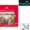 LAPICES DE COLORES FABER CASTELL CAJA METALICA DE 24 COLORES SURTIDOS
