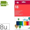 LAPICES DE COLORES LIDERPAPEL CAJA DE 18 COLORES