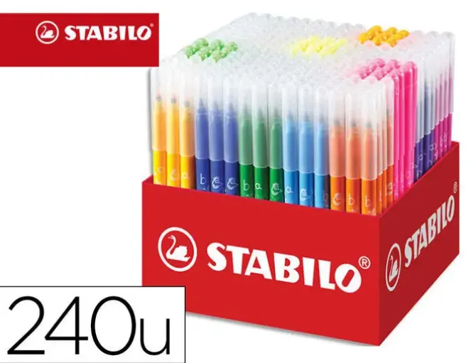 LAPICES DE COLORES STABILO TRIO AZ SCHOOL PACK DE 240 UNIDADES SURTIDAS 20 COLORES