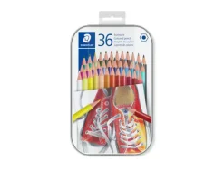 LAPICES DE COLORES STAEDTLER CAJA METALICA DE 36 UNIDADES COLORES SURTIDOS