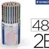 LAPICES DE GRAFITO STAEDTLER 119 TRIPLUS 2B COLOR PASTEL BOTE DE 48 UNIDADES COLORES SURTIDOS