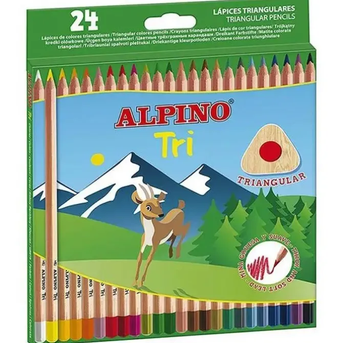 LAPIZ DE COLORES ALPINO TRI 24 COLORES