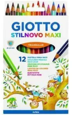 LAPIZ GIOTTO STILNOVO MAXI 12 COLORES SURTIDOS