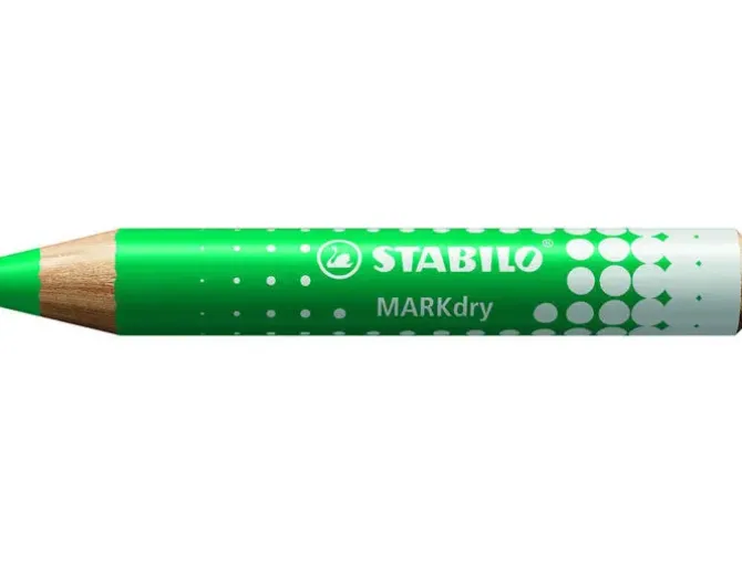 LAPIZ MARCADOR EN SECO STABILO MARKDRY PARA PIZARRA BLANCA COLOR VERDE CAJA DE 5 UNIDADES
