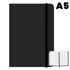 LIBRETA COSIDA CAMPUS UNIVERSITY A5 RAYADO HORIZONTAL NEGRO