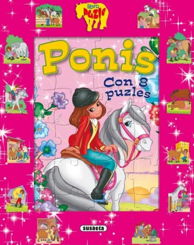 LIBRO PUZZLE PONIS 8 PUZZLES