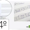 LIDERPAPEL BLOCK DE MUSICA CUARTO GRAPADO 20H 100 GR PENTAGRAMA 5 MM CS58609