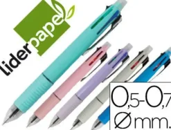 LIDERPAPEL BOLIGRAFO 5 EN 1 NEGRO/VERDE/AZUL/ROJO/PORTAMINAS 0.5 MM CS72697