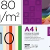 LIDERPAPEL CARTULINA LIDERPAPEL DIN A4 180G/M2 10 COLORES SURTIDOS PAQUETE DE 100 37332