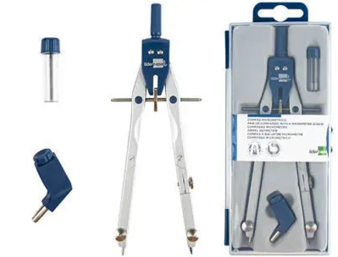 LIDERPAPEL COMPAS MICROMETRICO CON ADAPTADOR MP04 CS23870