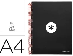 LIDERPAPEL CUADERNO ANTARTIK DIN A4 120 HOJAS 100 GRAMOS HOJAS BLANCAS LISO TAPA CARTON FORRADO MATE CS74631 CS74622