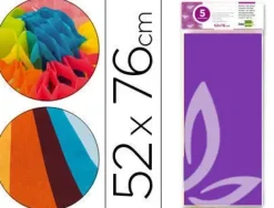 LIDERPAPEL PAPEL SEDA 5 HOJAS 052CMX076CM VIOLETA CS36079