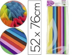 LIDERPAPEL PAPEL SEDA 10 HOJAS 052CMX076CM COLORES SURTIDOS CS35744