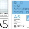 LIDERPAPEL RECAMBIO DIN A5 120H MULTITALADRO 80 GRAMOS CUADRICULA 5 MM BANDA 5 COLORES CS52705