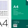 LIDERPAPEL RECAMBIO LIDERPAPEL A4 100 HOJAS 100G/M2 CUADRO 4MM CON MARGEN 4 TALADROS 47116