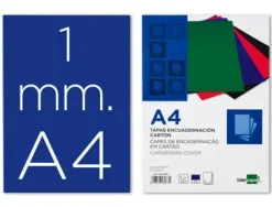 LIDERPAPEL TAPAS ENCUADERNACION CARTON 1MM AZUL PAQUE DE 50U. CS64091