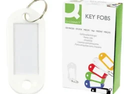 LLAVERO PORTAETIQUETAS Q-CONNECT EXPOSITOR DE 100 UNIDADES BLANCO