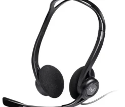 LOGITECH 960 AURICULARES CON MICROFONO USB - MICROFONO PLEGABLE Y FLEXIBLE - CONTROLES EN CABLE - CABLE DE 2.40M - COLOR NEGRO