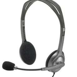 LOGITECH H111 AURICULARES ESTEREO CON MICROFONO - MICROFONO GIRATORIO - DIADEMA AJUSTABLE - JACK 3.5MM - CABLE DE 1.80M - COLOR GRIS