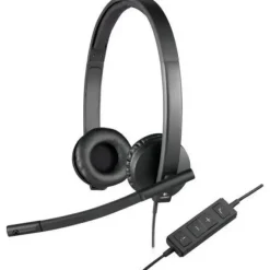 LOGITECH H570E AURICULARES CON MICROFONO USB - MICROFONO PLEGABLE - DIADEMA AJUSTABLE - ALMOHADILLAS ACOLCHADAS - CONTROLES EN CABLE - COLOR NEGRO