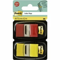 3M MMM BANDERITAS POST-IT 25,4X43,1 ROJO 50U AMARILLO 50UNIDADES