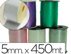 MAKRO PAPER CINTA LAZOS 455X5 CARRETE PLAT 1000 PLATA MAK035157