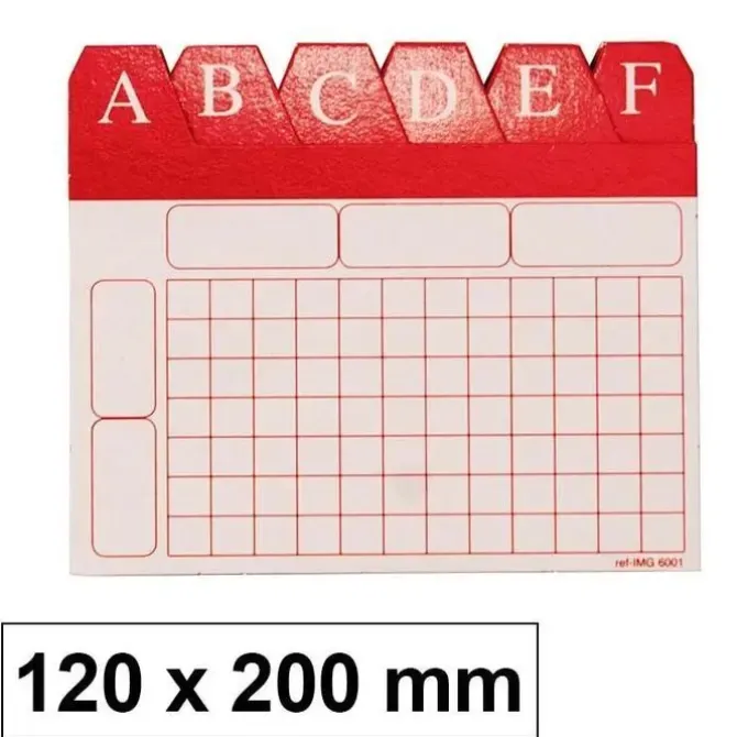 MAKRO PAPER INDICE ALF.FICHERO Nº4 125X200 CARTON 6004 MAK209480