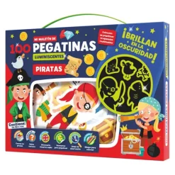 MALETIN 100 PEGATINAS LUMINESCENTES - PIRATAS