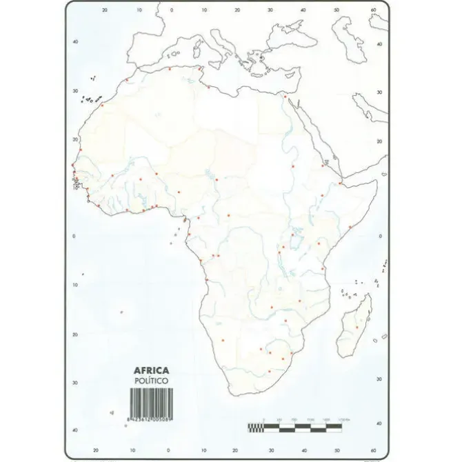 MAPA MUDO AFRICA POLITICO