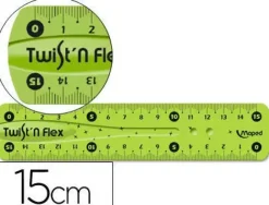 MAPED TWIST´N FLEX REGLA DE 15 CM. FLEXIBLE - IRROMPIBLE - DOBLE GRADUACION - BLISTER DE 1 UDS. - COLORES SURTIDOS: AZUL, ROSA Y VERDE