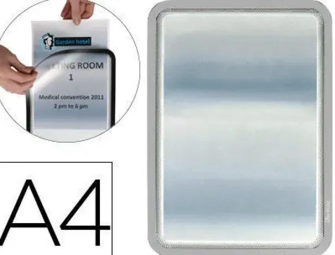MARCO PRESENTACION A4 ADHES.PLATA/2UD