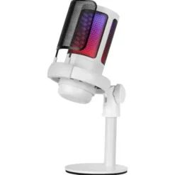 MARS GAMING ARGB MMIC-SE MICROFONO DE ESTUDIO - ADC 196KHZ 24 BITS - CONDENSADOR CARDIOIDE - MONITOREO SIN LATENCIA - ILUMINACION ARGB - CONTROLES TACTILES - COLOR BLANCO