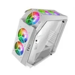 MARS GAMING MC51 TORRE PREMIUM - 5 VENTILADORES ARGB - CONTROLADORA CON MANDO - DOBLE CRISTAL TEMPLADO - 40 EFECTOS DE LUZ RGB - COLOR BLANCO