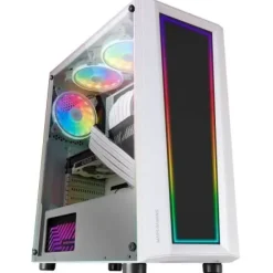 MARS GAMING MC-ART CAJA PERSONALIZABLE - PANELES DIBUJABLES - ILUMINACION ARGB 12 MODOS - REFRIGERACION AVANZADA - COMPATIBLE CON PLACAS ATX/MICROATX/MINI-ITX - COLOR BLANCO