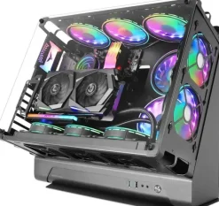 MARS GAMING MCB CUSTOM PC CASE - 475X293X443MM - INNOVADOR FORMATO CUSTOM - CAPACIDAD XL - ESTRUCTURA MODULAR DE DOBLE CAMARA - EDICION CUSTOM - SOPORTE TOTAL PARA REFRIGERACIONES LIQUIDAS - COLOR NEG